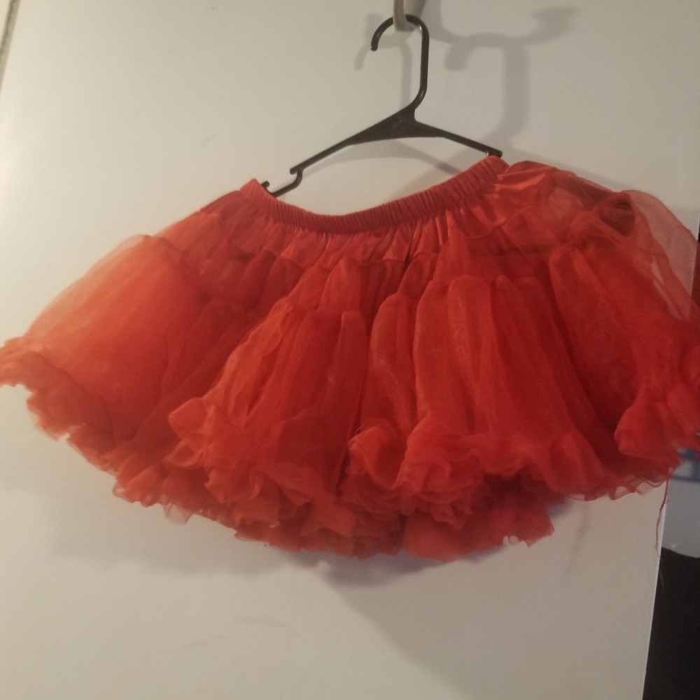 Tutu/petticoat red in one size fits all worn once